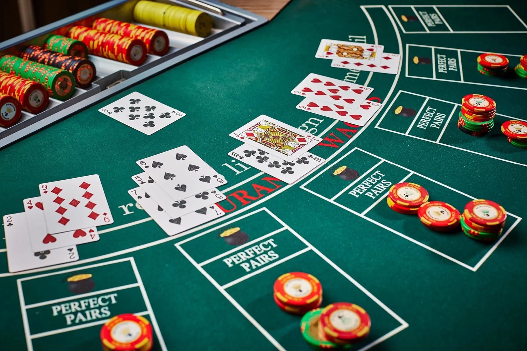 Dekorativ illustration til casino-valg